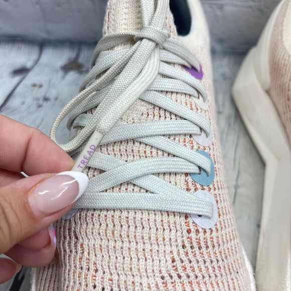 Allbirds Tree Flyer Sneakers Men's Size 10 Ivory Orange Walking Running Shoes - Picture 10 of 14